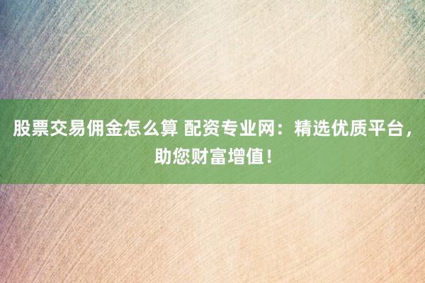 股票交易佣金怎么算 配资专业网：精选优质平台，助您财富增值！