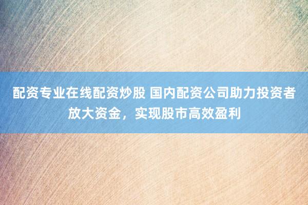 配资专业在线配资炒股 国内配资公司助力投资者放大资金，实现股市高效盈利