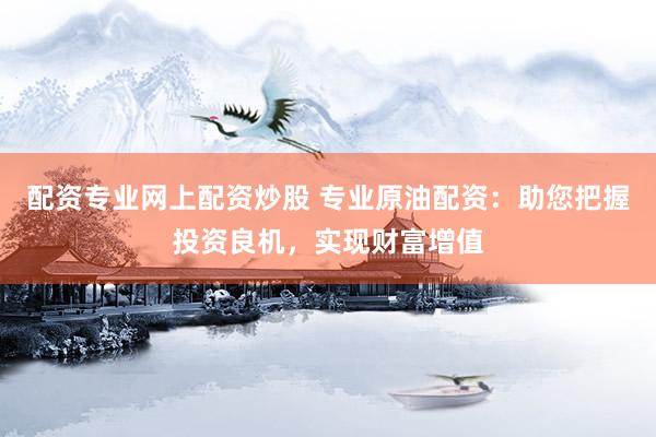 配资专业网上配资炒股 专业原油配资：助您把握投资良机，实现财富增值