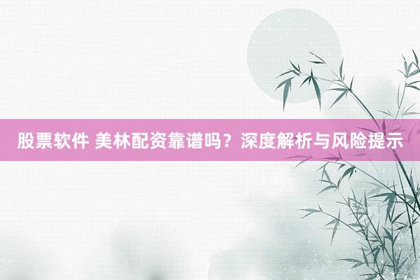 股票软件 美林配资靠谱吗？深度解析与风险提示