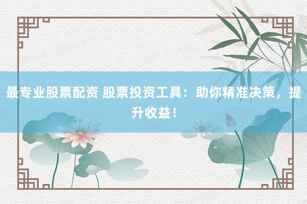 最专业股票配资 股票投资工具：助你精准决策，提升收益！