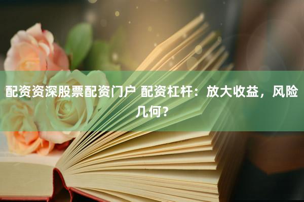 配资资深股票配资门户 配资杠杆：放大收益，风险几何？