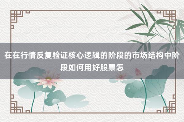 在在行情反复验证核心逻辑的阶段的市场结构中阶段如何用好股票怎