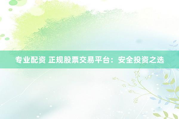 专业配资 正规股票交易平台：安全投资之选